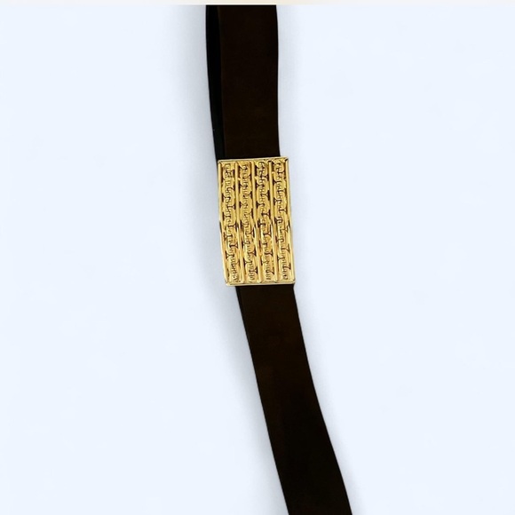 Christian Dior Brown Belt, Gold Buckle - Picture 1 of 3